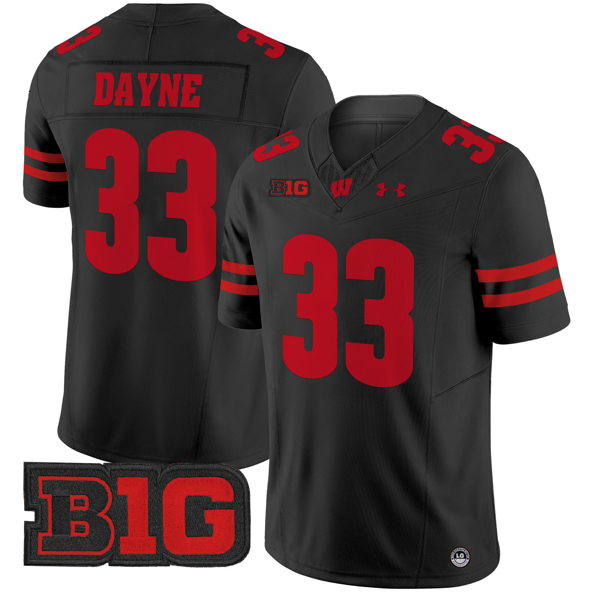 Men Wisconsin Badgers #33 Dayne Black 2024 Vapor Limited NCAA Jersey style 1->ncaa teams->NCAA Jersey
